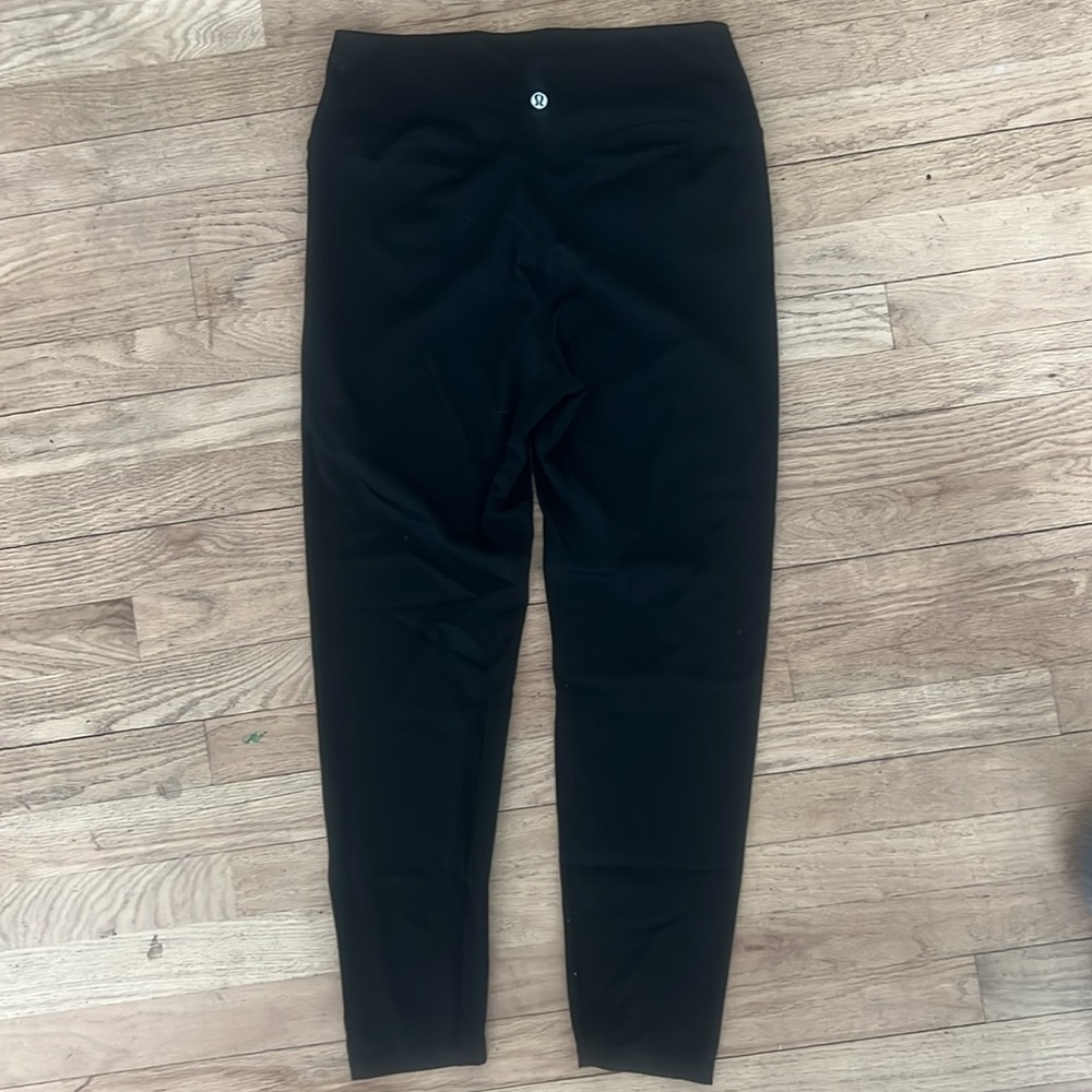 Lululemon black long leggings size 12 . X1